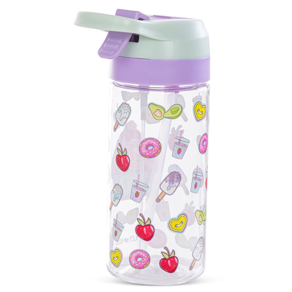 EAZY KIDS -Muffin Tritan Water Bottle W/Spray 500ml - Purple