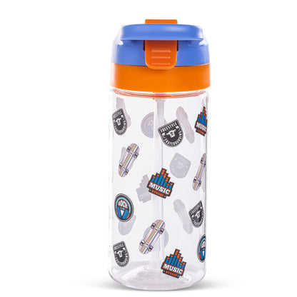 EAZY KIDS -Skater Tritan Water Bottle W/Spray 500ml - Blue