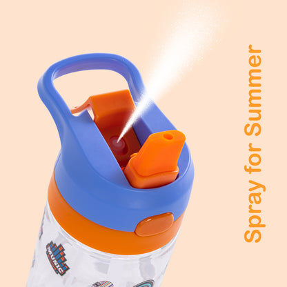 EAZY KIDS -Skater Tritan Water Bottle W/Spray 500ml - Blue