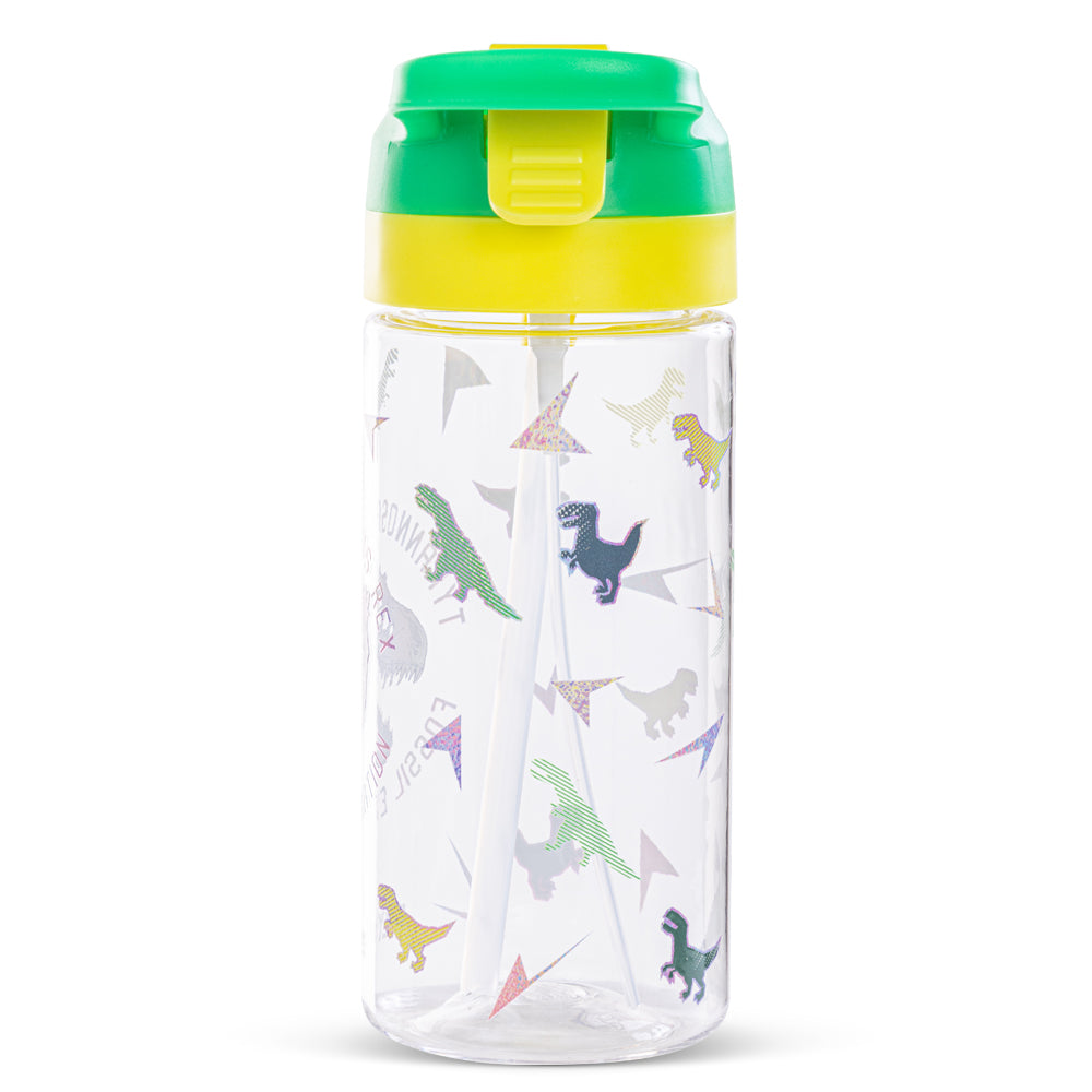EAZY KIDS -Dinosaur Tritan Water Bottle W/Spray 500ml - Green