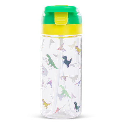 EAZY KIDS -Dinosaur Tritan Water Bottle W/Spray 500ml - Green