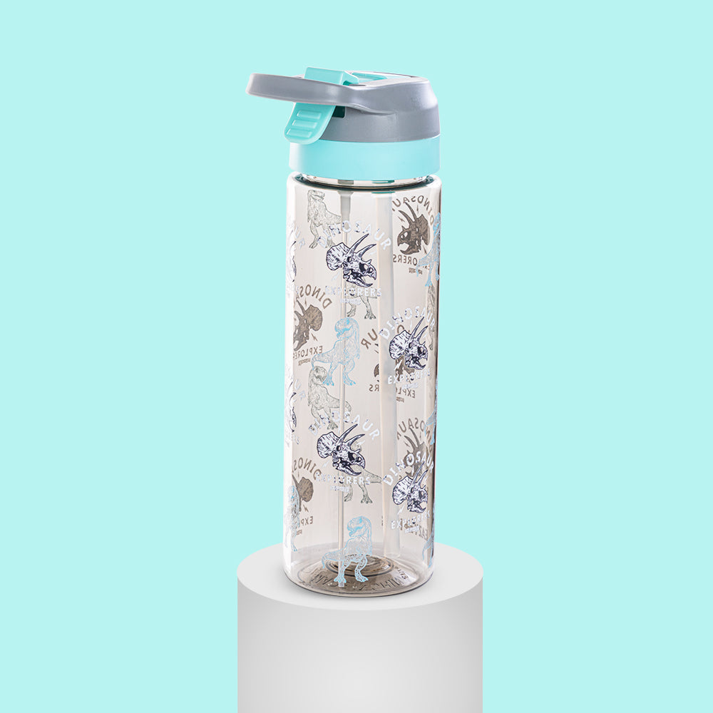 EAZY KIDS -Dinosaur Tritan Water Bottle W/Spray 750ml - Grey