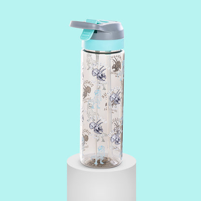 EAZY KIDS -Dinosaur Tritan Water Bottle W/Spray 750ml - Grey