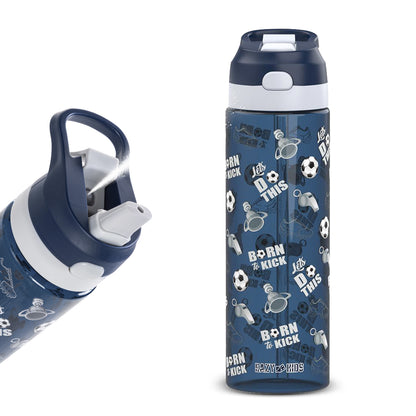EAZY KIDS -Football Tritan Water Bottle W/Spray 750ml - Blue