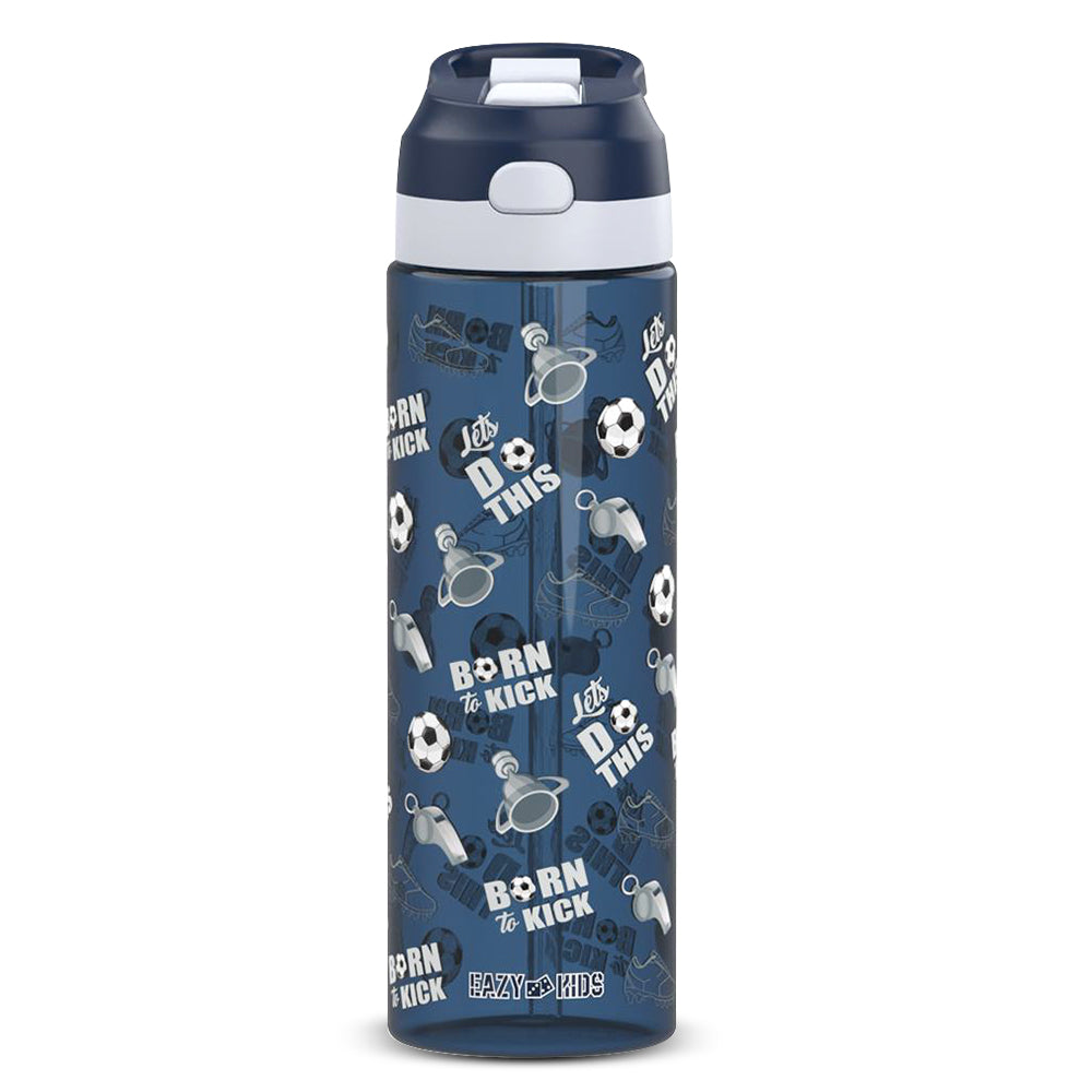 EAZY KIDS -Football Tritan Water Bottle W/Spray 750ml - Blue