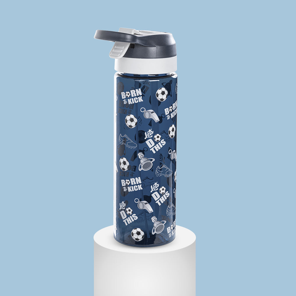 EAZY KIDS -Football Tritan Water Bottle W/Spray 750ml - Blue