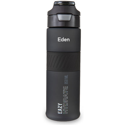 Eazy Kids Personalized Tritan Water Bottle 850ml with Spout Lid & Handle - Phantom Black