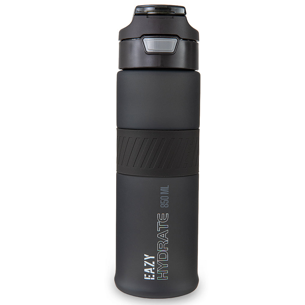 Eazy Kids Personalized Tritan Water Bottle 850ml with Spout Lid & Handle - Phantom Black