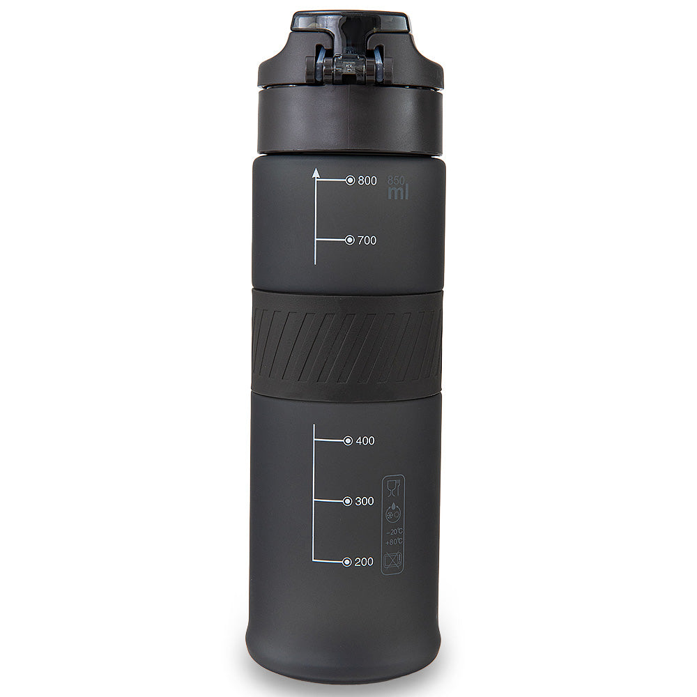 Eazy Kids Personalized Tritan Water Bottle 850ml with Spout Lid & Handle - Phantom Black