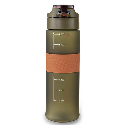Eazy Kids Personalized Tritan Water Bottle 850ml with Spout Lid & Handle - Olive Green