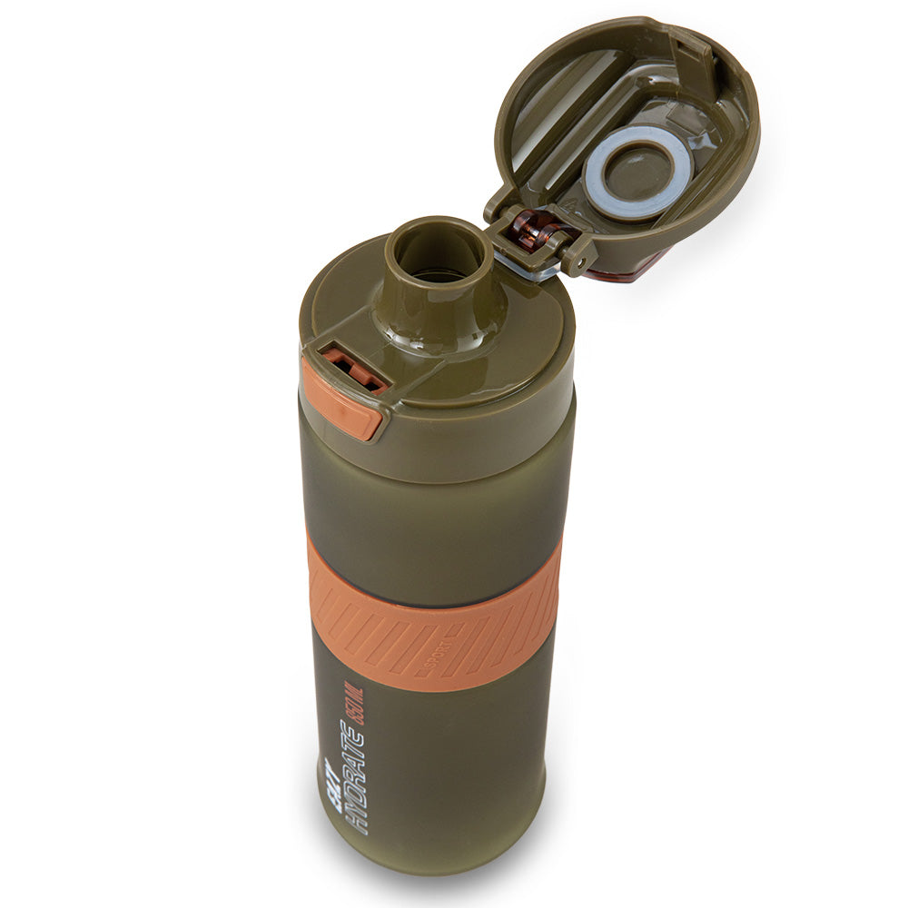 Eazy Kids Personalized Tritan Water Bottle 850ml with Spout Lid & Handle - Olive Green