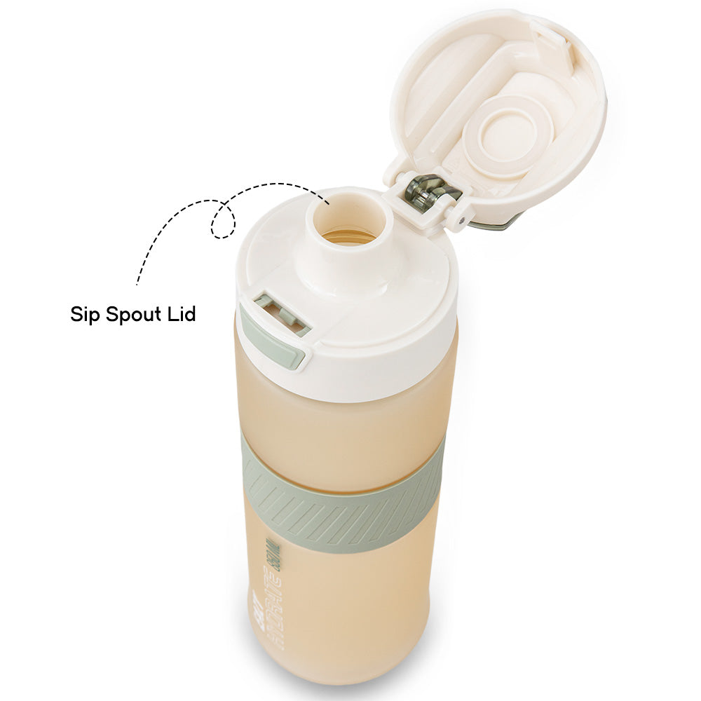 Eazy Kids Tritan Water Bottle 850ml with Spout Lid & Handle - Ivory