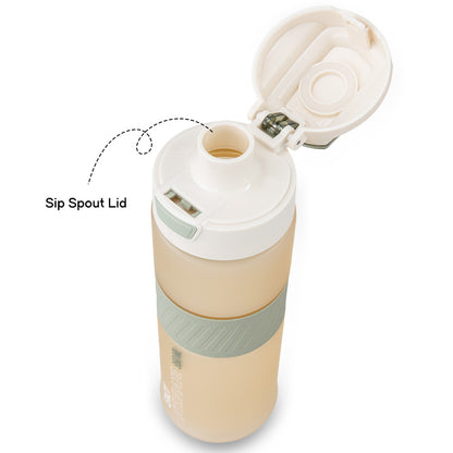Eazy Kids Tritan Water Bottle 850ml with Spout Lid & Handle - Ivory