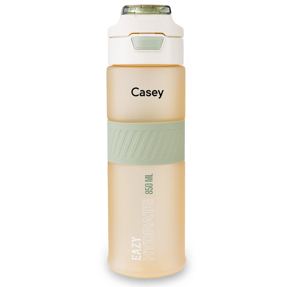 Eazy Kids Personalized Tritan Water Bottle 850ml with Spout Lid & Handle - Ivory