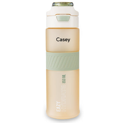 Eazy Kids Personalized Tritan Water Bottle 850ml with Spout Lid & Handle - Ivory