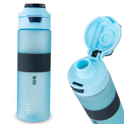 Eazy Kids Tritan Water Bottle 850ml with Spout Lid & Handle - Ice Blue Blast