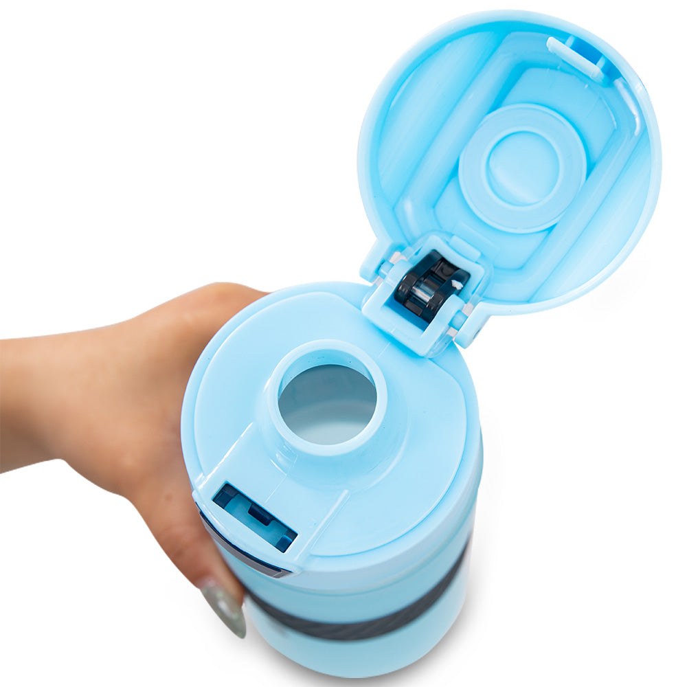 Eazy Kids Personalized Tritan Water Bottle 850ml with Spout Lid & Handle - Ice Blue Blast