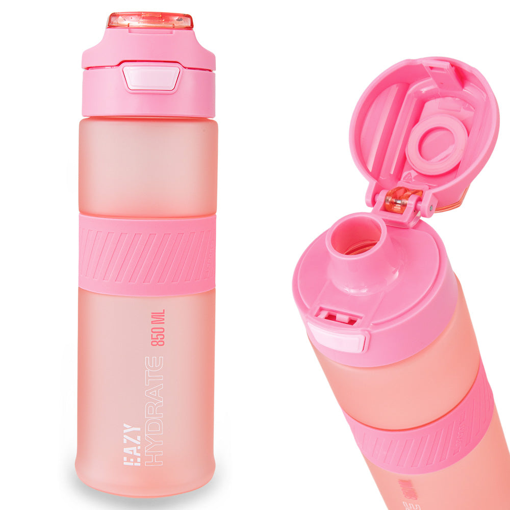 Eazy Kids Tritan Water Bottle 850ml with Spout Lid & Handle - Candy Coral