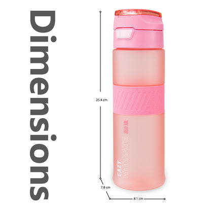 Eazy Kids Tritan Water Bottle 850ml with Spout Lid & Handle - Candy Coral