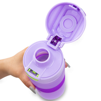 Eazy Kids Tritan Water Bottle 850ml with Spout Lid & Handle - Lavender Pulse