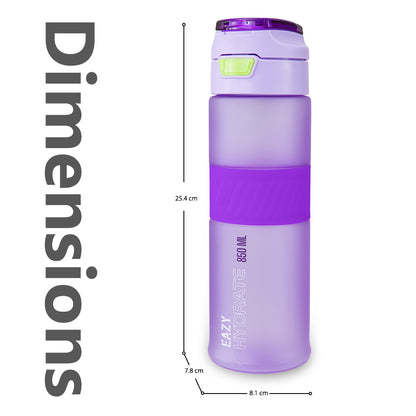 Eazy Kids Tritan Water Bottle 850ml with Spout Lid & Handle - Lavender Pulse
