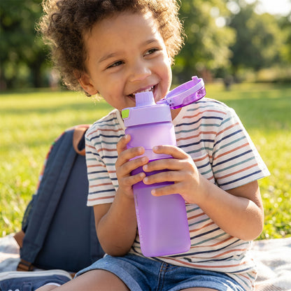 Eazy Kids Tritan Water Bottle 850ml with Spout Lid & Handle - Lavender Pulse