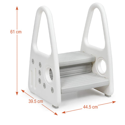 EAZY KIDS 2 Step Stool - Grey