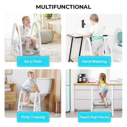 EAZY KIDS 2 Step Stool - Grey