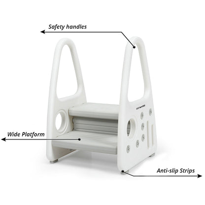 EAZY KIDS 2 Step Stool - Grey