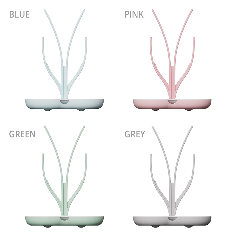 EAZY KIDS Baby Bottle Drying Rack 16 peg - Grey