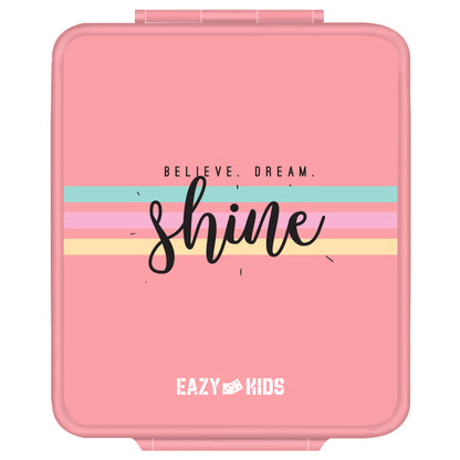EAZY KIDS Bento Boxes wt Insulated Lunch Bag combo - Shine Unicorn Pink