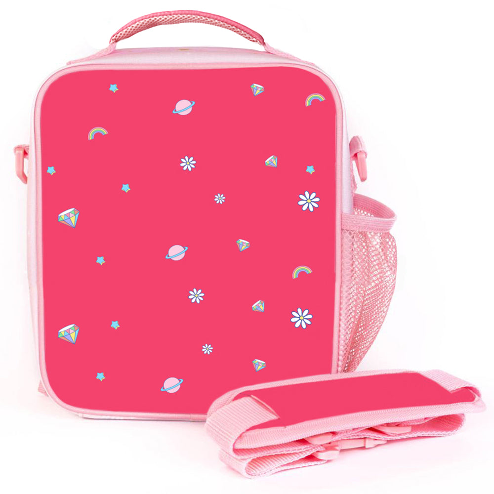EAZY KIDS Bento Boxes wt Insulated Lunch Bag combo - Shine Unicorn Pink