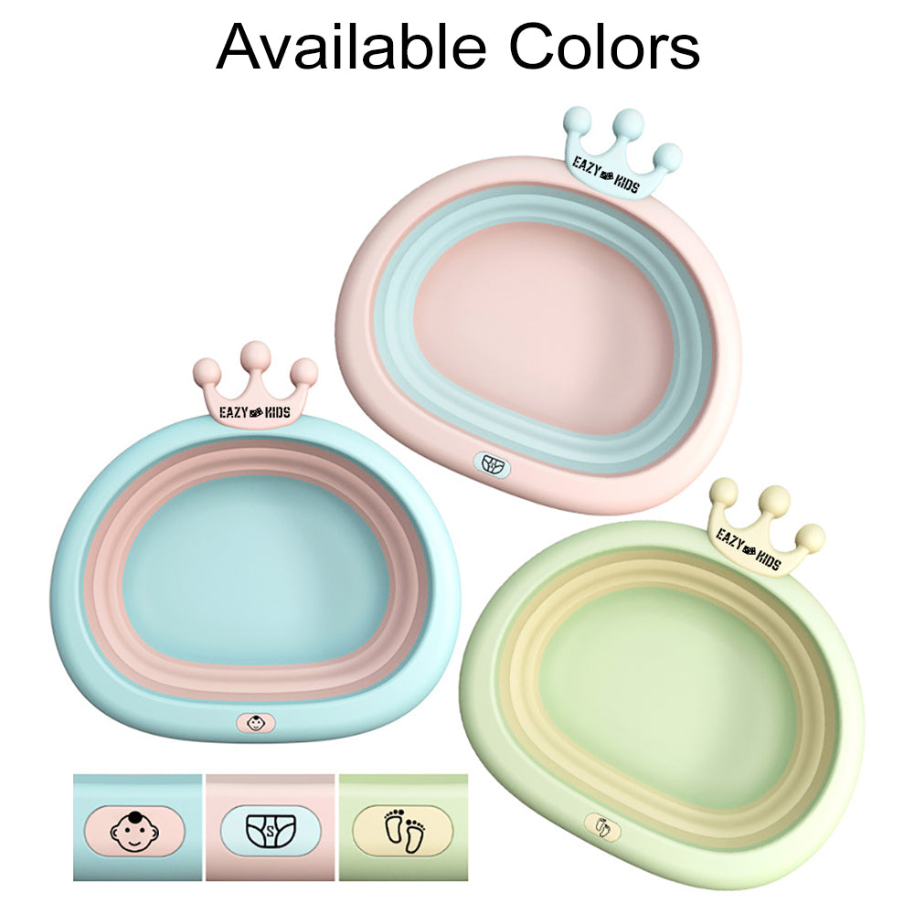 EAZY KIDS Collapsible Royal Wash Basin for Baby - Blue