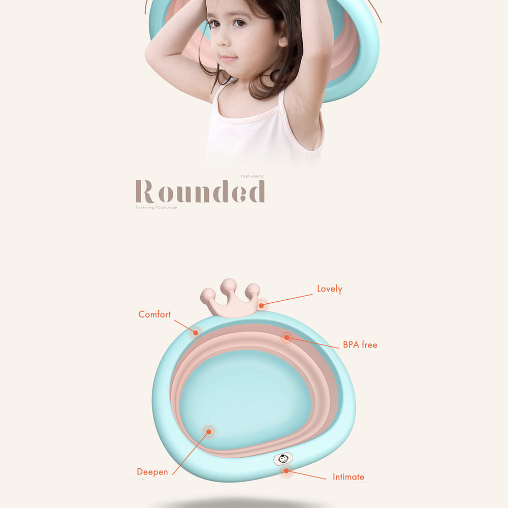 EAZY KIDS Collapsible Royal Wash Basin for Baby - Blue