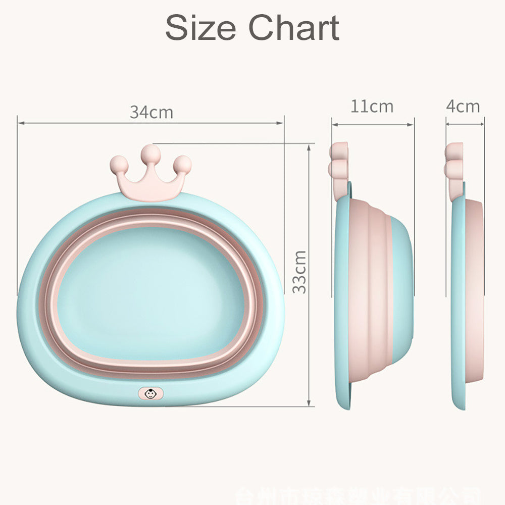 EAZY KIDS Collapsible Royal Wash Basin for Baby - Blue