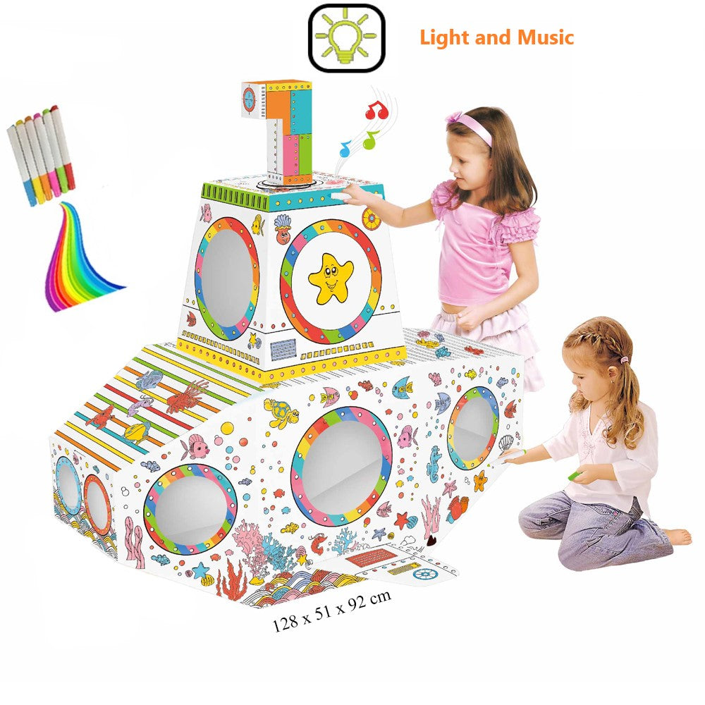 EAZY KIDS DIY Doodle Coloring Submarine