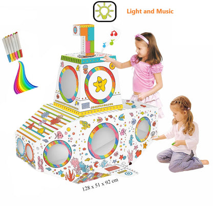 EAZY KIDS DIY Doodle Coloring Submarine