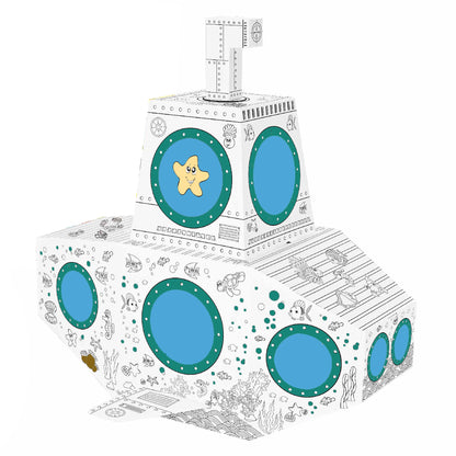 EAZY KIDS DIY Doodle Coloring Submarine