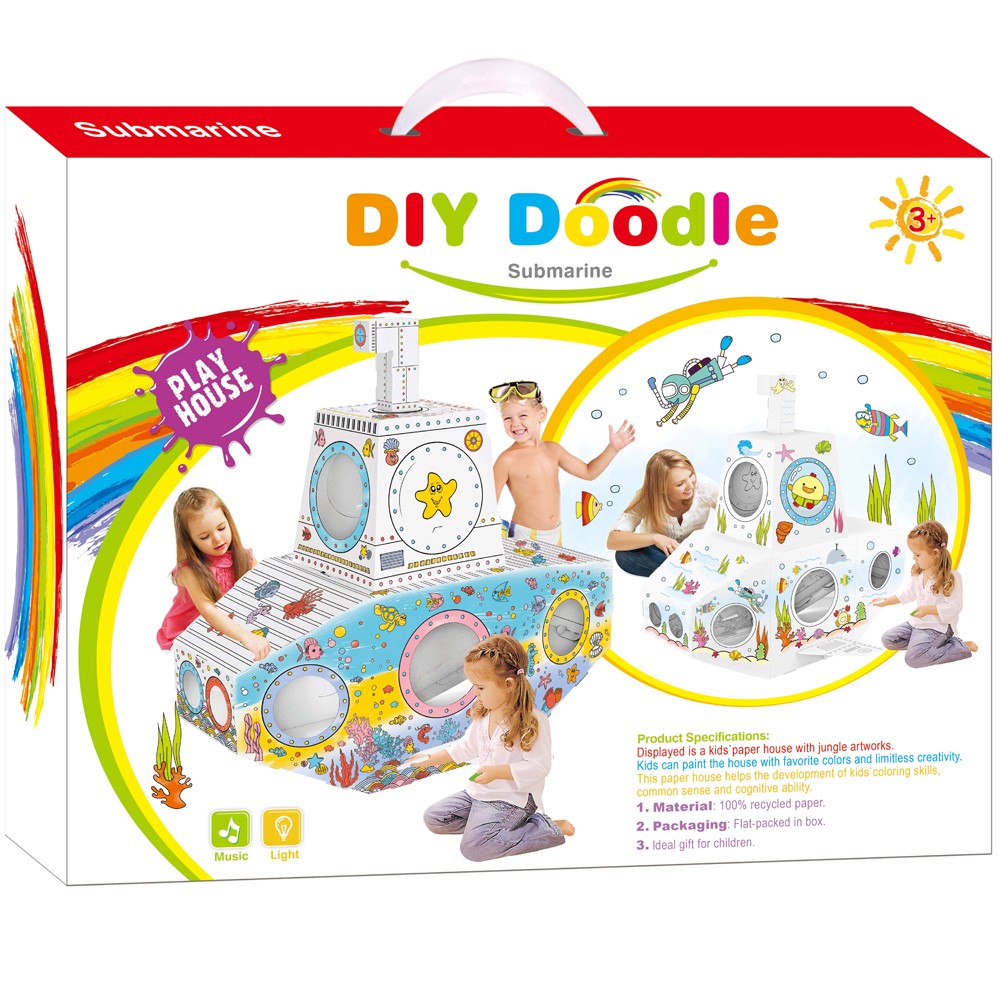 EAZY KIDS DIY Doodle Coloring Submarine