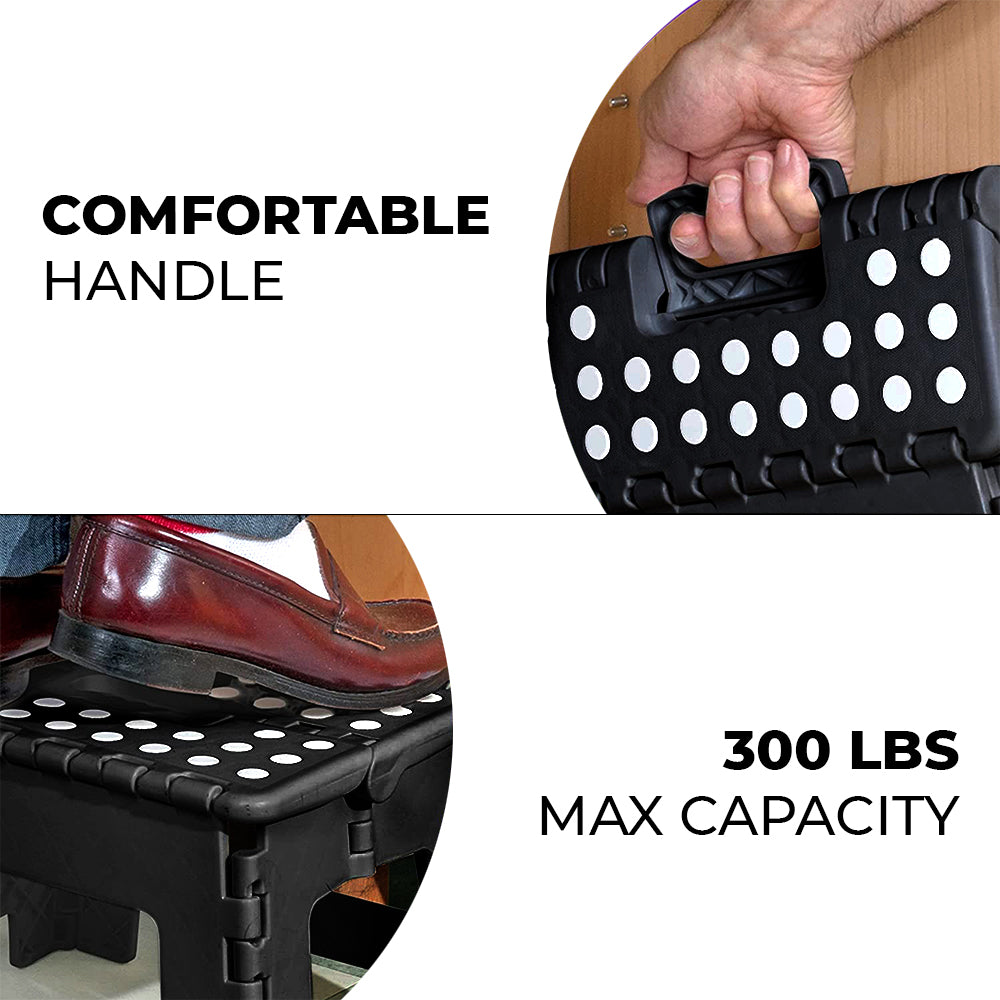 EAZY KIDS Foldable Step Stool - Black