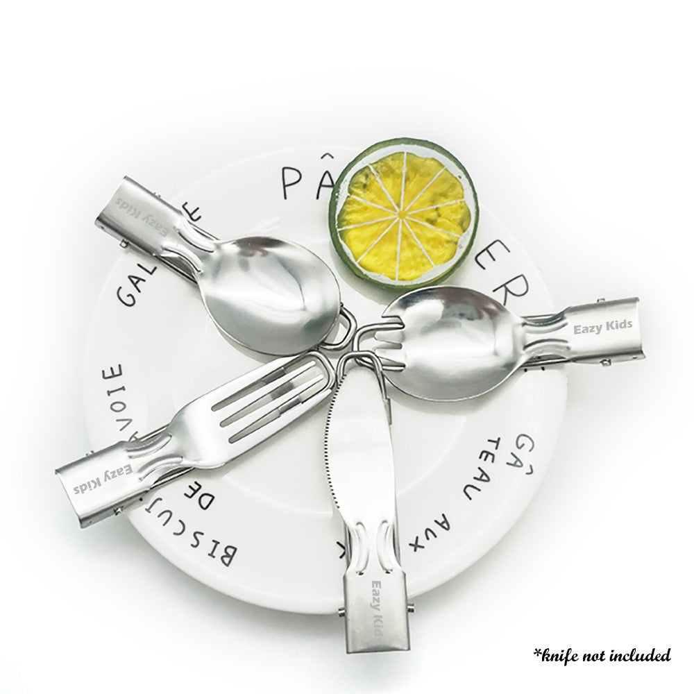 EAZY KIDS Folding Spork, Spoon and Fork Combo