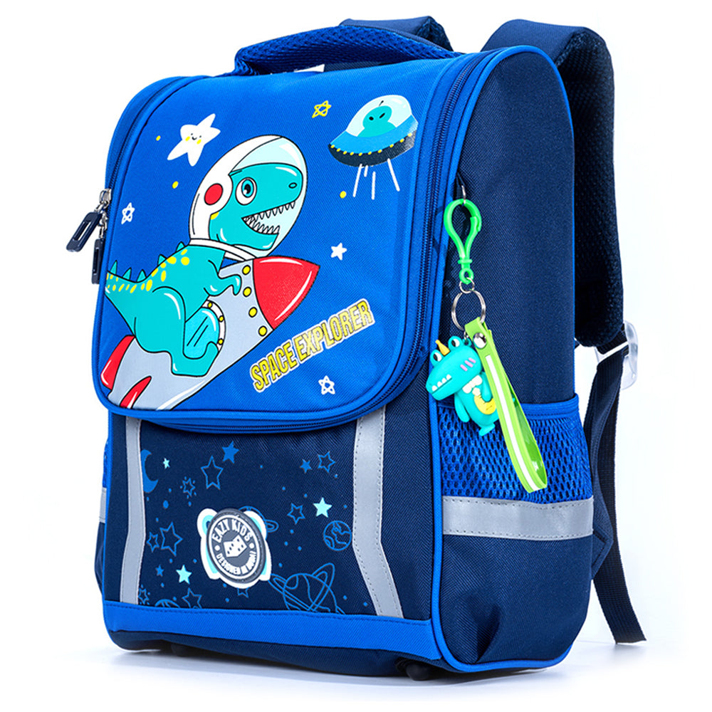 EAZY KIDS School Bag Dino in Space - Blue
