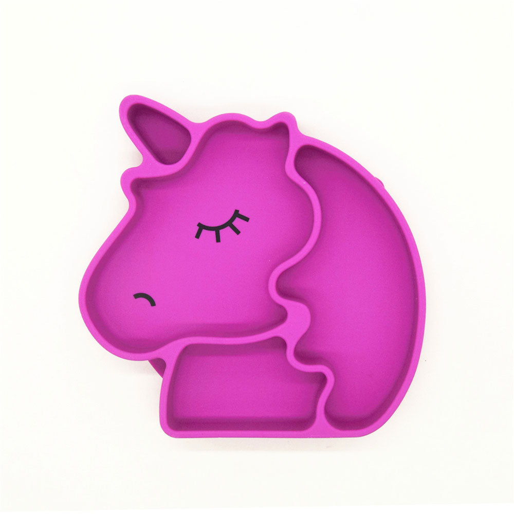 EAZY KIDS Silicon Suction Plate - Unicorn Pink