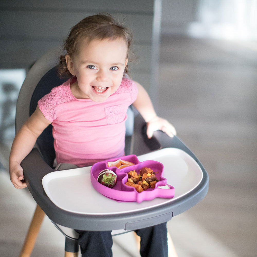 EAZY KIDS Silicon Suction Plate - Unicorn Pink