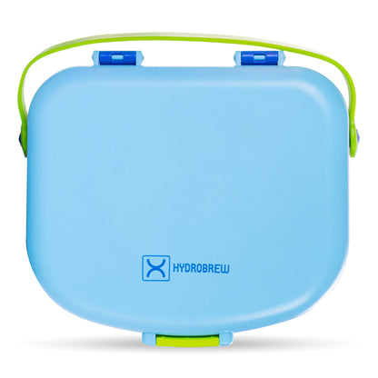HYDROBREW 4 Compartment Bento Lunch Box w/Spoon & Fork Set - Cobalt