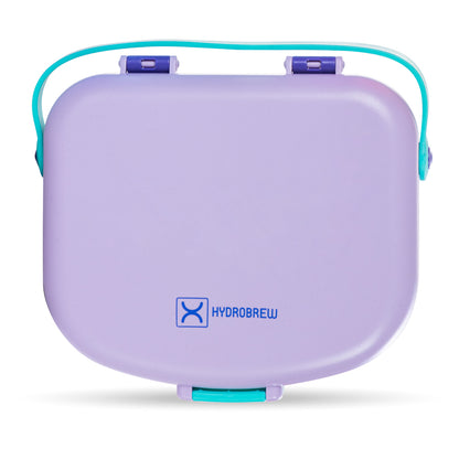 HYDROBREW 4 Compartment Bento Lunch Box w/Spoon & Fork Set - Lilac