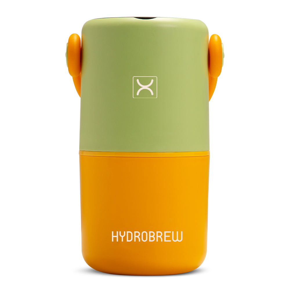 HYDROBREW Double Decker Stainless Steel Lunch Box w/Folding Spork - Sage and Amber