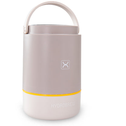 Hydrobrew Triple Decker Stainless Steel Lunch Box w/ Spoon-Desert Sand