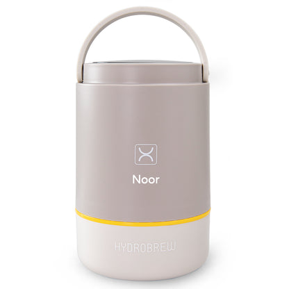 Hydrobrew Personalized Triple Decker Stainless Steel Lunch Box w/ Spoon-Desert Sand
