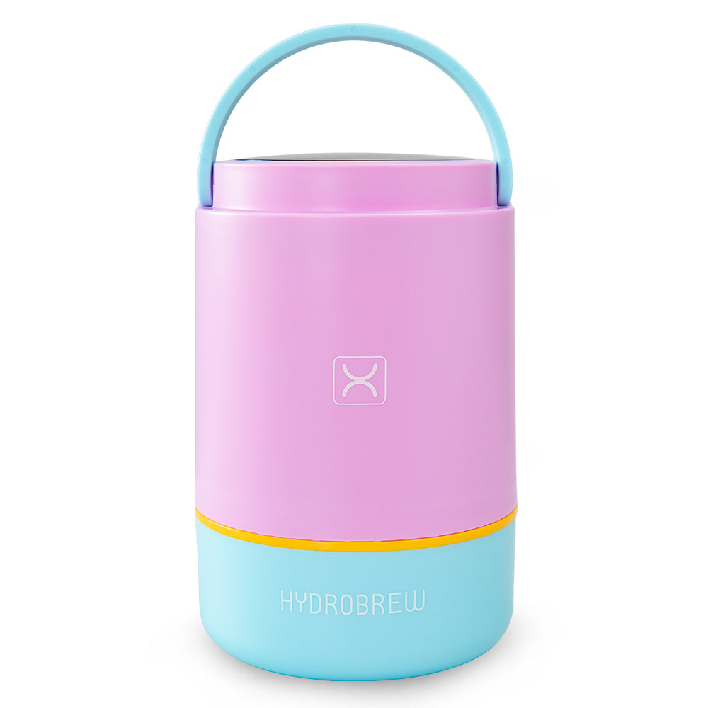 Hydrobrew Triple Decker Stainless Steel Lunch Box w/ Spoon-Candy Cloud
